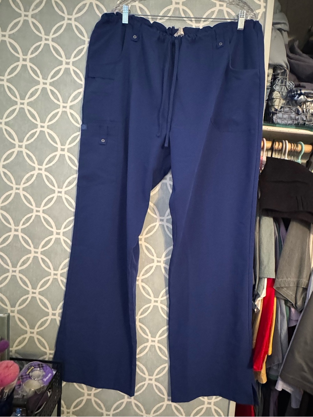 Blue scrub pants tall